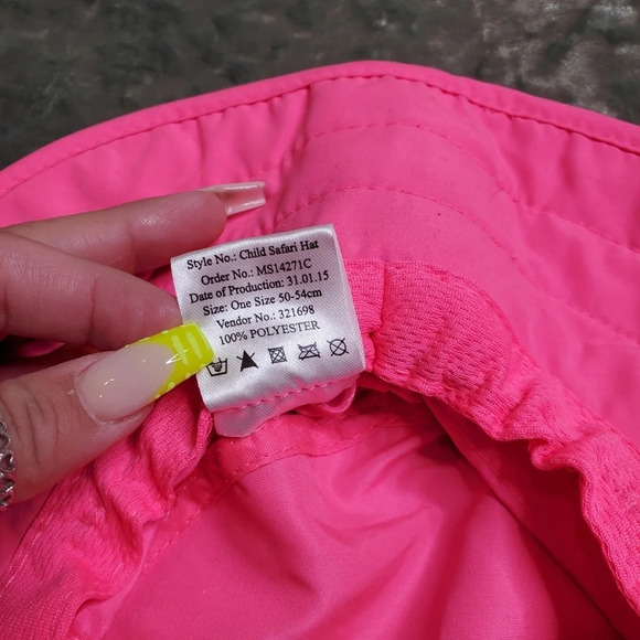 Sun Protection Zone Pink Floral Kids Hat - Picture 8 of 8